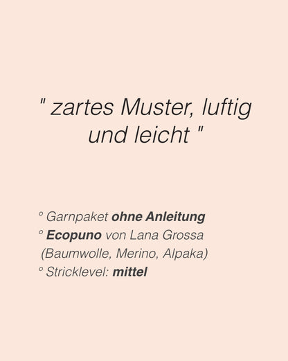 Kukka Shirt | zartes Muster aus Ecopuno von Lana Grossa