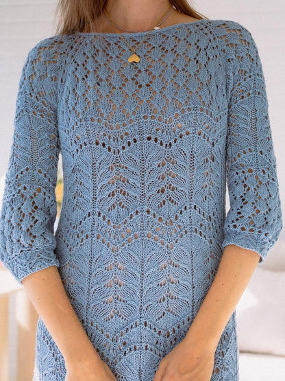Robe Seashore | motif délicat en Tynn Line de Sandnes Garn