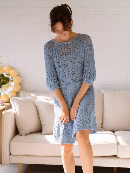 Robe Seashore | motif délicat en Tynn Line de Sandnes Garn