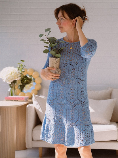Robe Seashore | motif délicat en Tynn Line de Sandnes Garn