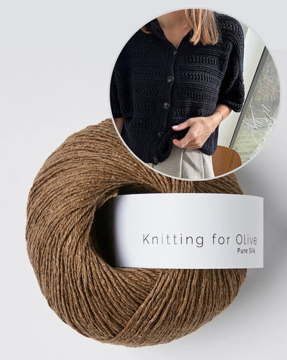 Lacey Loop Cardigan | delicate pattern made from Pure Silk by Knitting for Olive