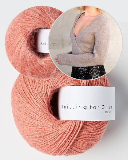 Late Summer Wrap | Charmante veste enveloppante en mérinos et doux mohair de soie