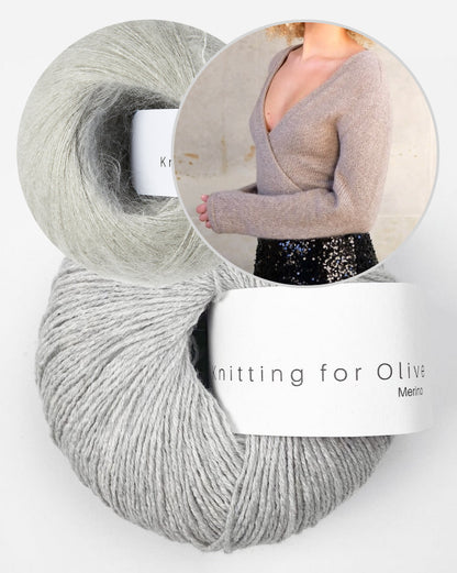 Late Summer Wrap | Charmante veste enveloppante en mérinos et doux mohair de soie
