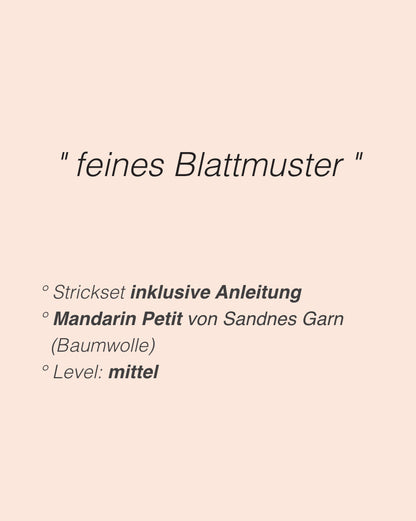 Laubpullover | delicate leaf pattern from Mandarin Petit by Sandnes Garn