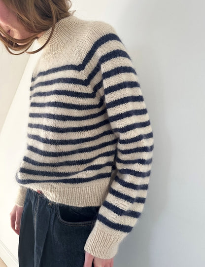 Malo Sweater | maritime Streifen aus Sunday und Tynn Silk Mohair von Sandnes Garn
