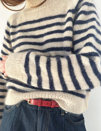 Malo Sweater | maritime Streifen aus Sunday und Tynn Silk Mohair von Sandnes Garn