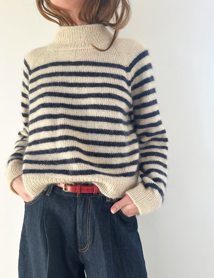 Malo Sweater | maritime Streifen aus Sunday und Tynn Silk Mohair von Sandnes Garn