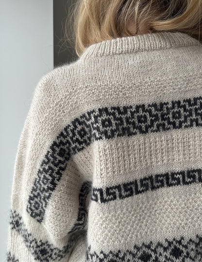 Terracotta Sweater | Keramik Muster aus Tynn Peer Gynt und Tynn Silk Mohair von Sandnes Garn