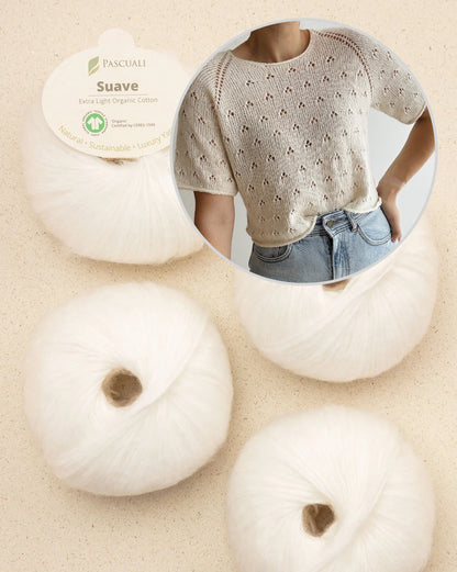 Lillie Tee | delicate lace pattern made from Suave by Pascuali