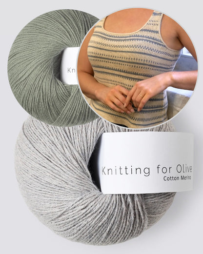 Lima Top | motif graphique en coton mérinos de Knitting for Olive
