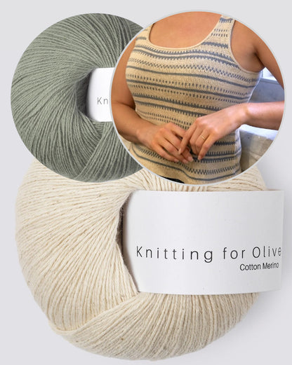 Lima Top | motif graphique en coton mérinos de Knitting for Olive