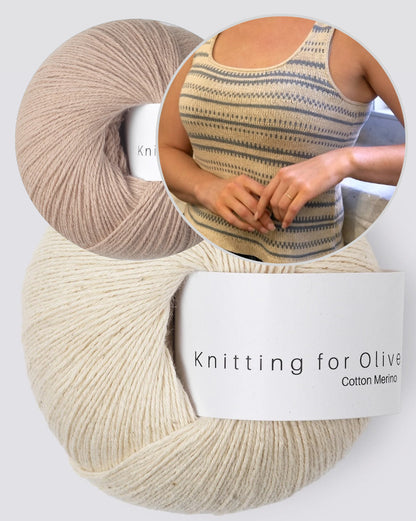 Lima Top | motif graphique en coton mérinos de Knitting for Olive