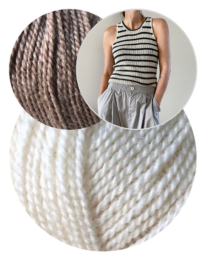 Lined Loop Top | bezaubernde Streifen aus Wild & Soft von Gepard Garn