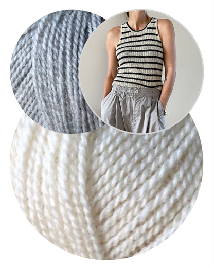 Lined Loop Top | bezaubernde Streifen aus Wild & Soft von Gepard Garn