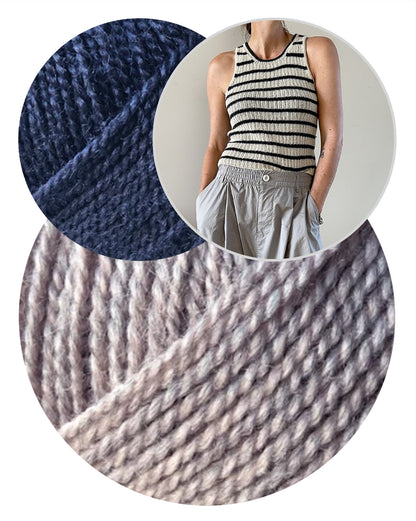 Lined Loop Top | bezaubernde Streifen aus Wild & Soft von Gepard Garn