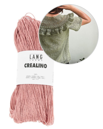 Linette Tee | zartes Shirt mit Rüschen aus Crealino von Lang Yarns