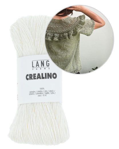 Linette Tee | zartes Shirt mit Rüschen aus Crealino von Lang Yarns