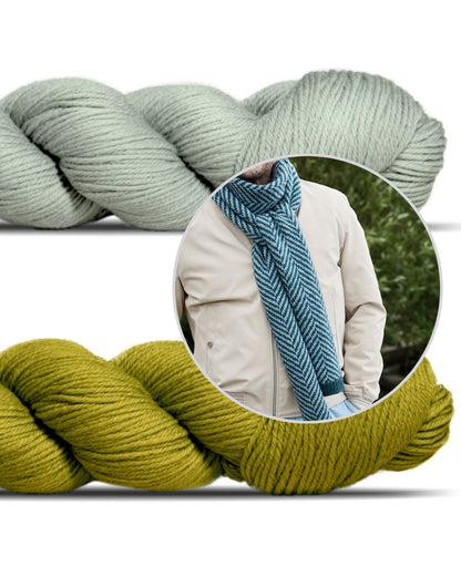 Linewalk šalallete | skujiņu raksts no Lovely Merino Treat dzijas no Rosy Green Wool