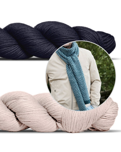 Linewalk šalallete | skujiņu raksts no Lovely Merino Treat dzijas no Rosy Green Wool