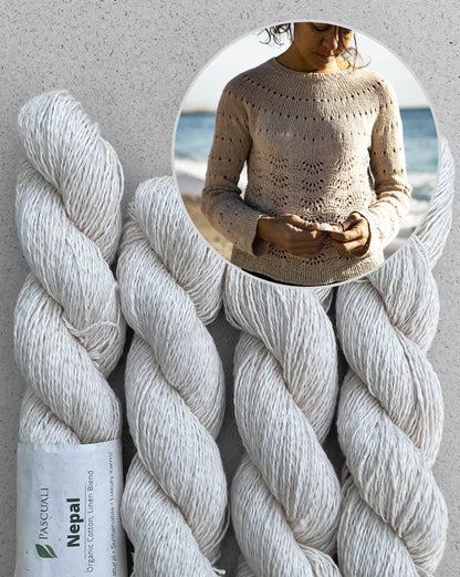 Lovely Sweater | feines Muschelmuster aus Nepal von Pascuali