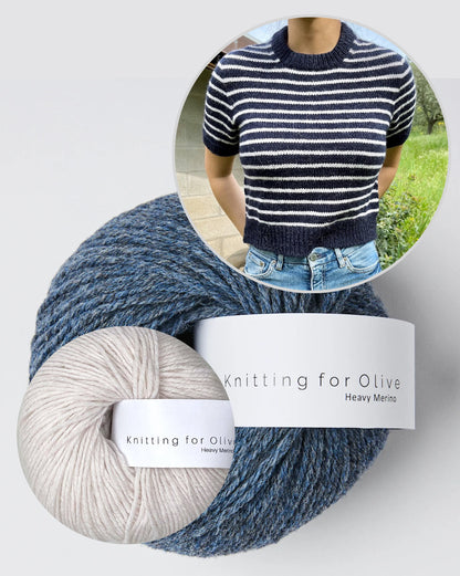 Lucy Stripe Shirt | casual and soft from Heavy Merino by Knitting for Olive