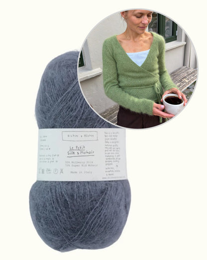 Lucy Wrap | dromerig wikkelvest van Le Petit Silk & Mohair van Biches & Bûches