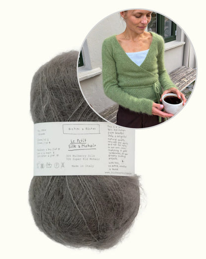 Lucy Wrap | dromerig wikkelvest van Le Petit Silk & Mohair van Biches & Bûches