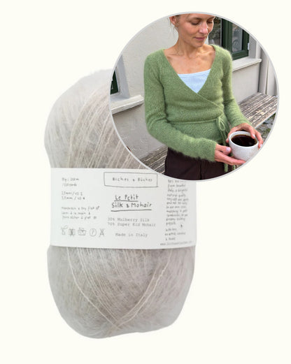 Lucy Wrap | dromerig wikkelvest van Le Petit Silk & Mohair van Biches & Bûches