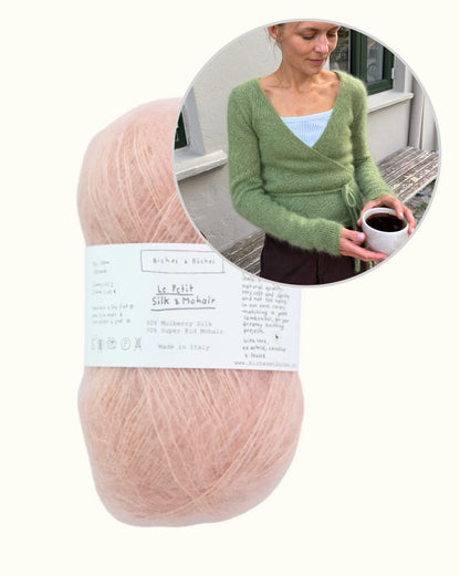 Lucy Wrap | dromerig wikkelvest van Le Petit Silk & Mohair van Biches & Bûches