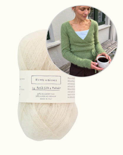 Lucy Wrap | dromerig wikkelvest van Le Petit Silk & Mohair van Biches & Bûches