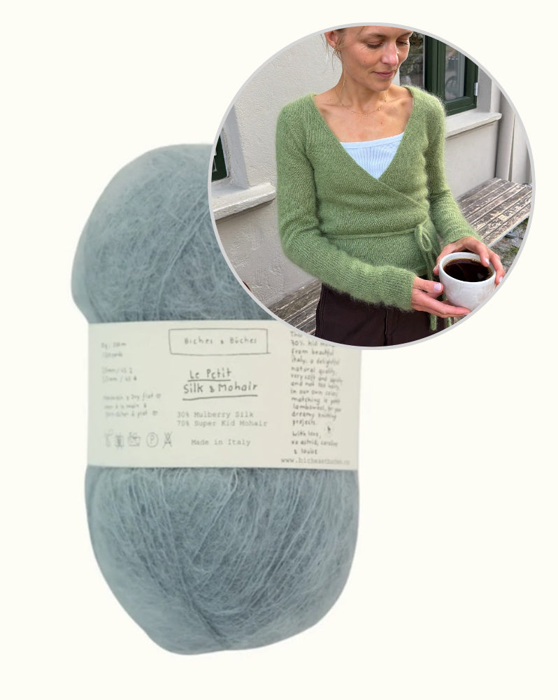 Lucy Wrap | dromerig wikkelvest van Le Petit Silk & Mohair van Biches & Bûches
