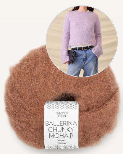 Lyra Sweater | feine Bluse mit weiten Ärmeln aus Ballerina Chunky Mohair von Sandnes Garn