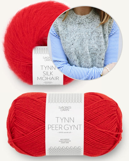 Maja Slipover | layering made from Tynn Peer Gynt and Tynn Silk Mohair by Sandnes Garn