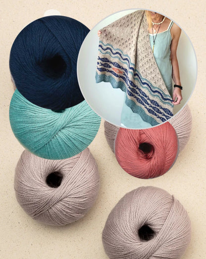 Against the current Shawl | flowing soft from Cumbria by Pascuali