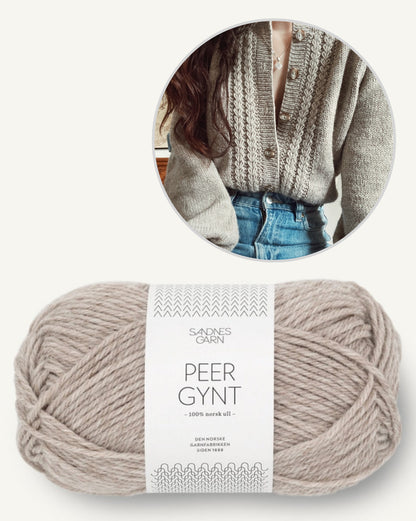 The Sascha Cardigan | fine cable pattern from Peer Gynt by Sandnes Garn