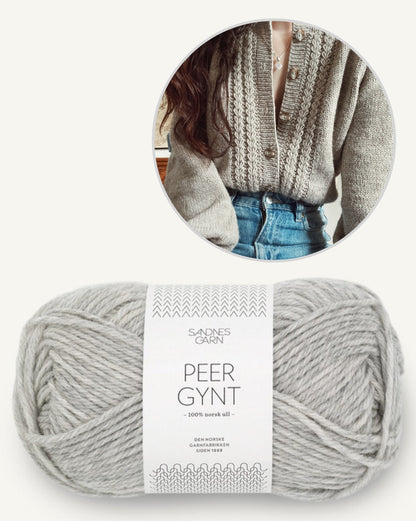 The Sascha Cardigan | fine cable pattern from Peer Gynt by Sandnes Garn