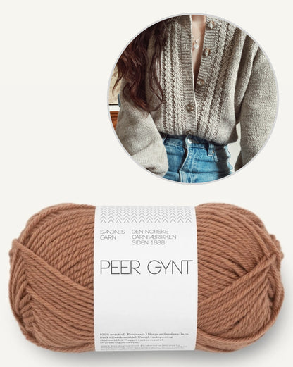 The Sascha Cardigan | fine cable pattern from Peer Gynt by Sandnes Garn