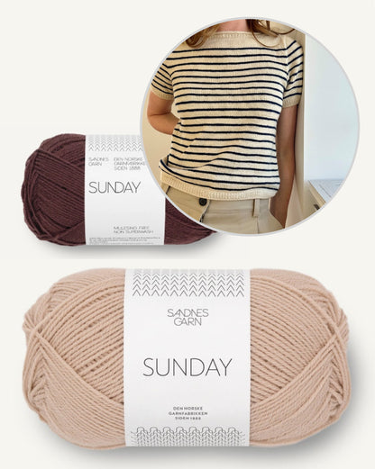 Manon Tee | maritim verträumte Streifen aus Sunday von Sandnes Garn