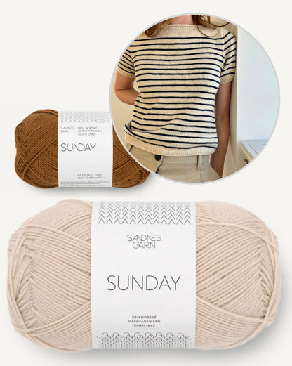 Manon Tee | maritim verträumte Streifen aus Sunday von Sandnes Garn