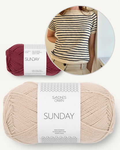 Manon Tee | maritim verträumte Streifen aus Sunday von Sandnes Garn