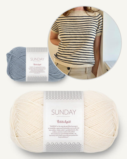 Manon Tee | maritim verträumte Streifen aus Sunday von Sandnes Garn