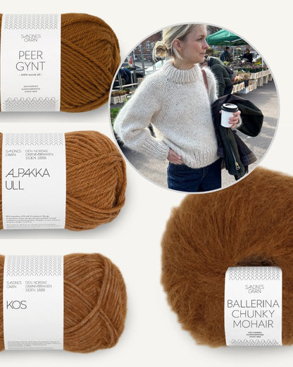Marble Sweater | super cozy warm made from Kos, Alpakka Ull, Peer Gynt, and Ballerina Chunky by Sandnes