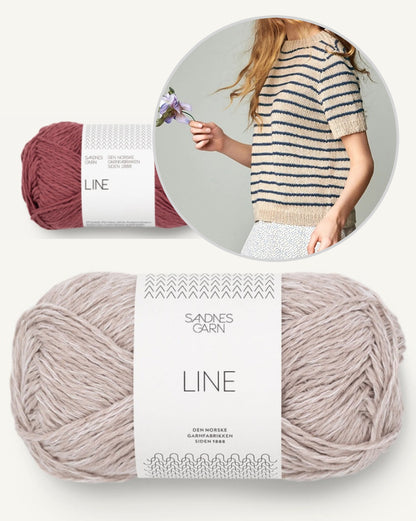 Marian Shirt | Rayures décontractées en Line de Sandnes Garn