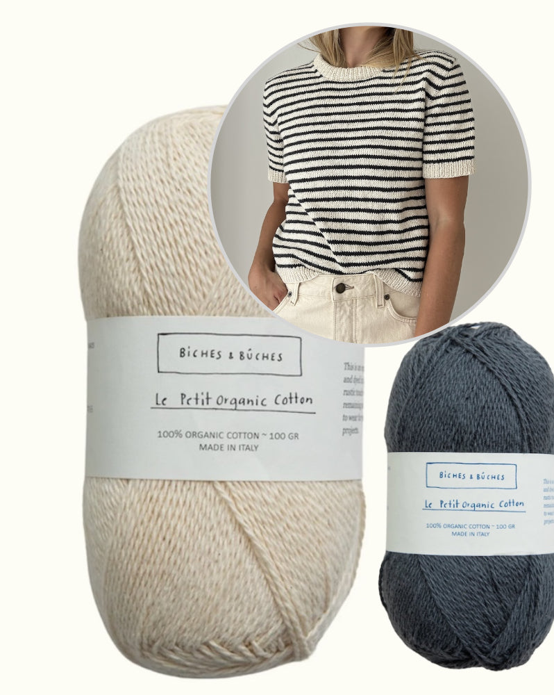 Maritime Tee | summery stripes made from Le Petit Organic Cotton by Biches & Bûches