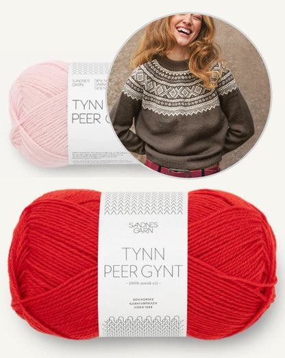 Marius Damegenser | motif classique en Tynn Peer Gynt de Sandnes Garn