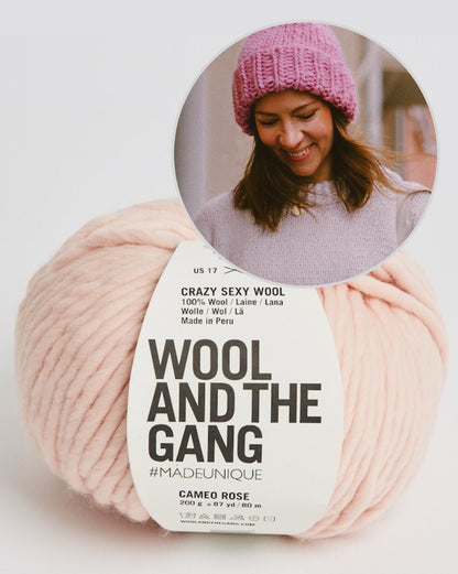 Marshmellow Beanie von Kutovakika mit Crazy Sexy Wool von Wool and the Gang 3