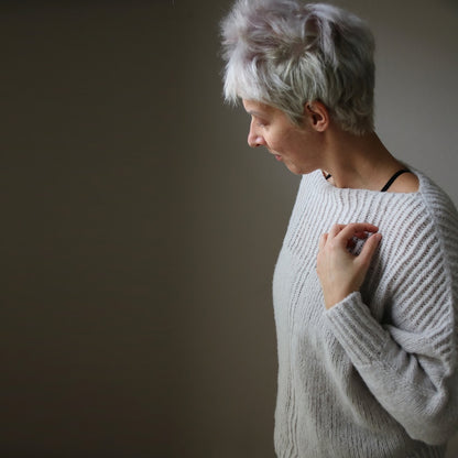 Snow Cloud Sweater | oversized sweater made from Superkid Seta by Lana Grossa