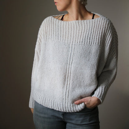 Snow Cloud Sweater | oversized sweater made from Superkid Seta by Lana Grossa