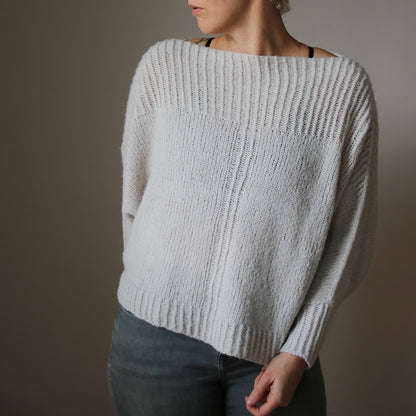 Snow Cloud Sweater | oversized sweater made from Superkid Seta by Lana Grossa