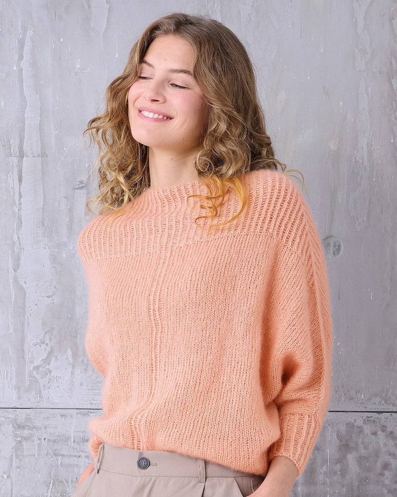 Snow Cloud Sweater | oversized sweater made from Superkid Seta by Lana Grossa